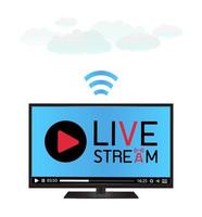 Smart Television mit einem Live-Stream vektor