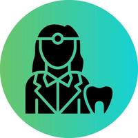 weibliche Zahnärztin Vektor-Icon-Design vektor
