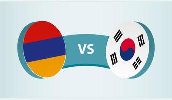 Armenien gegen Süd Korea, Mannschaft Sport Wettbewerb Konzept. vektor