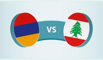 Armenien gegen Libanon, Mannschaft Sport Wettbewerb Konzept. vektor