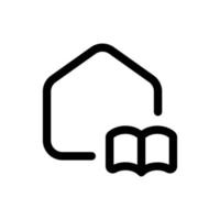 einfach Homeschooling Symbol. das Symbol können Sein benutzt zum Webseiten, drucken Vorlagen, Präsentation Vorlagen, Illustrationen, usw vektor