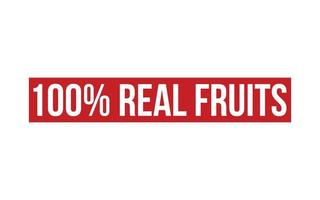 100 Prozent echt Früchte Gummi Briefmarke Siegel Vektor