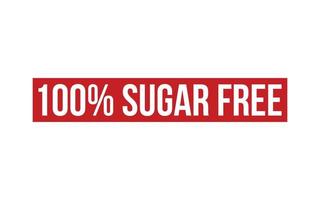 100 Prozent Zucker kostenlos Gummi Briefmarke Siegel Vektor