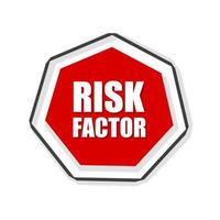 risk faktor bricka ikon design. modern stil vektor illustration.