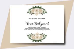 Hochzeit Banner Blume Hintergrund, Digital Aquarell Hand gezeichnet Kamelie Blume Design Vorlage vektor