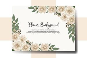 Hochzeit Banner Blume Hintergrund, Digital Aquarell Hand gezeichnet Kamelie Blume Design Vorlage vektor