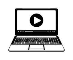Laptop Live Stream Logo vektor