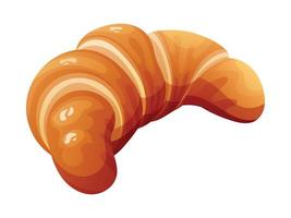 färsk croissant vektor illustration. bageri produkt isolerat på vit bakgrund