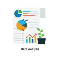 data analys vektor platt ikoner. enkel stock illustration stock