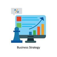 företag strategi vektor platt ikoner. enkel stock illustration stock