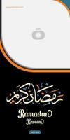 Ramadan kareem Banner Design im Kalligraphie Design. Hand gezeichnet Vektor zum islamisch Menschen im Ramadan Monat