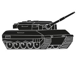 huvud slåss tank i översikt. tysk militär fordon. vektor illustration isolerat på vit bakgrund.