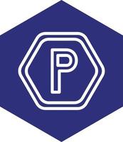 Parkplatz-Vektor-Icon-Design vektor