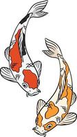 Koi Fisch Karikatur farbig Clip Art Illustration vektor