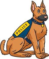 polis hund tecknad serie färgad ClipArt illustration vektor