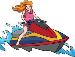 Jet Ski Karikatur farbig Clip Art Illustration vektor