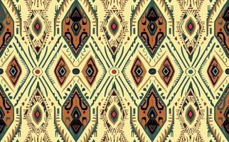 etnisk abstrakt ikat mönster. sömlös mönster i stam, folk broderi, mexikansk stil. aztec geometrisk konst prydnad print.design för matta, tapet, Kläder, omslag, tyg, omslag, textil- vektor