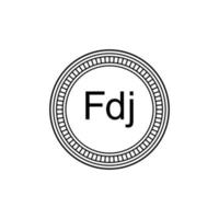 djibouti valuta symbol, djiboutian franc ikon, djf tecken. vektor illustration