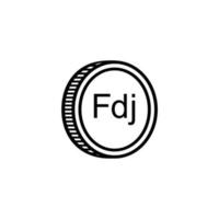 djibouti valuta symbol, djiboutian franc ikon, djf tecken. vektor illustration