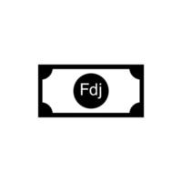 djibouti valuta symbol, djiboutian franc ikon, djf tecken. vektor illustration