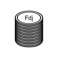 djibouti valuta symbol, djiboutian franc ikon, djf tecken. vektor illustration