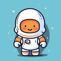 süß Astronaut Maskottchen Vektor Karikatur Stil