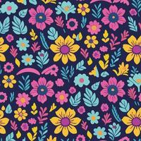 bunt abstrakt Blume Muster Design vektor