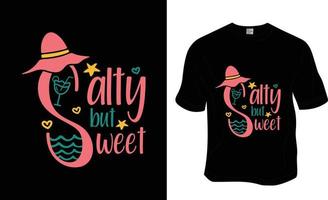 sommar, strand t-shirt design. redo till skriva ut för kläder, affisch, och illustration. modern, enkel, text. vektor