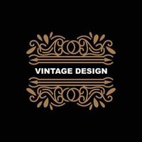 Retro-Vintage-Design, luxuriöses minimalistisches Vektor-Ornament-Logo, mit Mandala- und Batik-Stil, Produktmarkenillustration, Einladung, Banner, Mode vektor