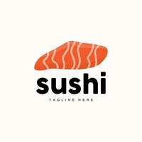 sushi logotyp, japansk snabb mat design, vektor ikon mall symbol