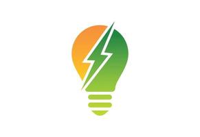 kreativ lutning ljus Glödlampa logotyp design, vektor design begrepp