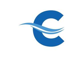 Gradient c Brief Logo Design mit rauschen, Vektor Illustration