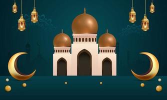 eid al Adha mubarak de firande av muslim gemenskap festival bakgrund design.vector illustration vektor