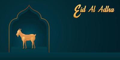 eid al adha Mubarak das Feier von Muslim Gemeinschaft Festival Hintergrund design.vektor Illustration vektor