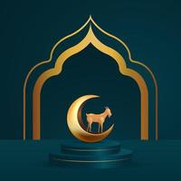 eid al adha Mubarak das Feier von Muslim Gemeinschaft Festival Hintergrund design.vektor Illustration vektor