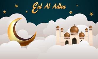 eid al Adha mubarak de firande av muslim gemenskap festival bakgrund design.vector illustration vektor