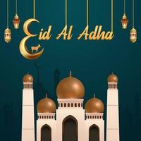 eid al Adha mubarak de firande av muslim gemenskap festival bakgrund design.vector illustration vektor