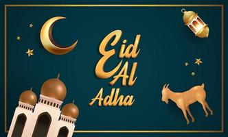 eid al adha Mubarak das Feier von Muslim Gemeinschaft Festival Hintergrund design.vektor Illustration vektor