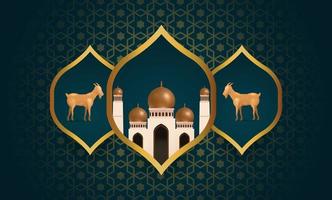 eid al Adha mubarak de firande av muslim gemenskap festival bakgrund design.vector illustration vektor