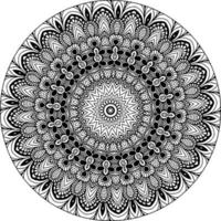 einfach mandala, einfach Mandalas Blumen Färbung Seite auf Weiß Hintergrund. vektor