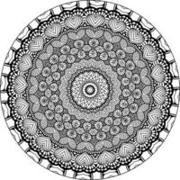 einfach mandala, einfach Mandalas Blumen Färbung Seite auf Weiß Hintergrund. vektor