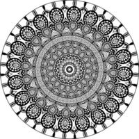 einfach mandala, einfach Mandalas Blumen Färbung Seite auf Weiß Hintergrund. vektor