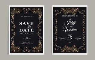 Luxus Hochzeit Einladung Karten einstellen vektor