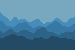 vacker mörkblå bergslandskap vektor