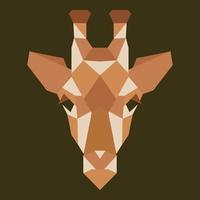 polygonal giraff vektor illustration på mörk bakgrund