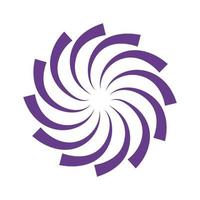 lila Verdrehen Bewegung Strudel Kreis Logo Vektor Vorlage. Sonne oder Blume Spiral- Symbol.