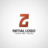 Logo von z Initiale Gradient bunt Symbol Design vektor