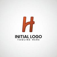 Logo von h Initiale Gradient bunt Symbol Design vektor