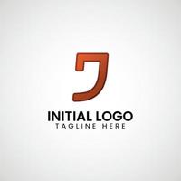 logotyp av j första lutning färgrik ikon design vektor