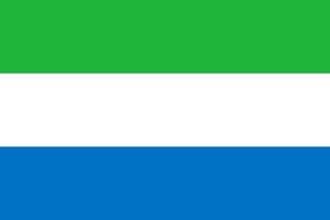 Republik von Sierra leone Flagge, Original und einfach Sierra leone Flagge isoliert Vektor im offiziell Farben und Anteil korrekt